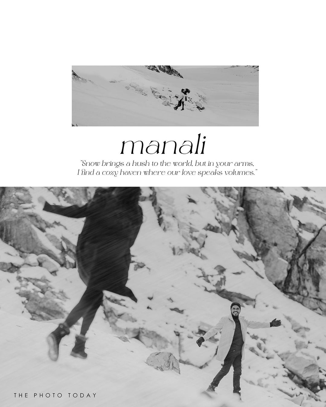 Enchanting Post-Wedding Photoshoot in Snow-Covered Manali