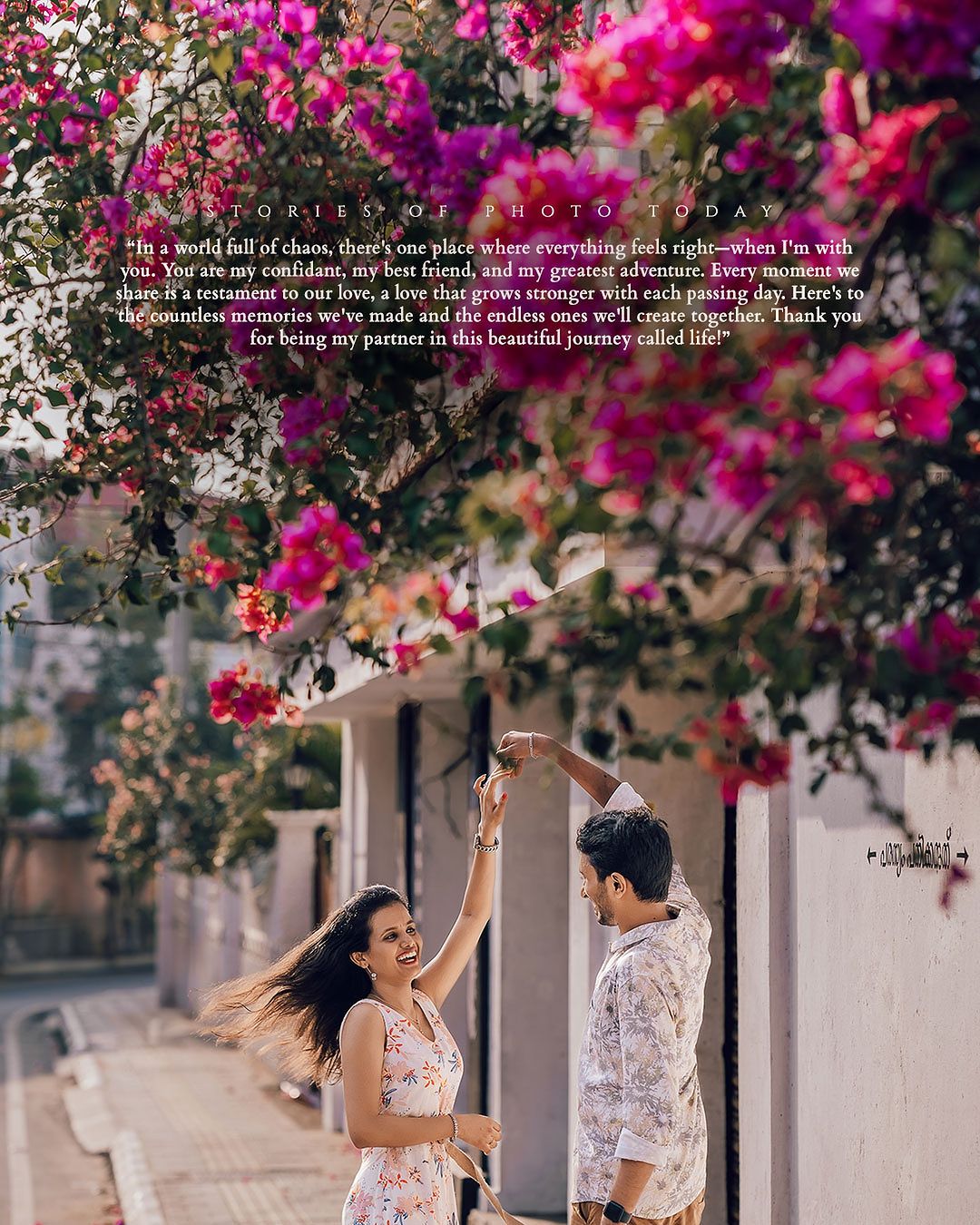 Floral Fusion in Kochi: A Captivating Prewedding Shoot Amidst Kerala's Beauty