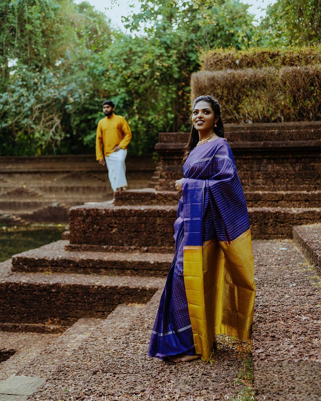 Enchanting Pre-Wedding Shoot in Sarees at Muchukunnu | Hoshma & Nikesh's Love Story