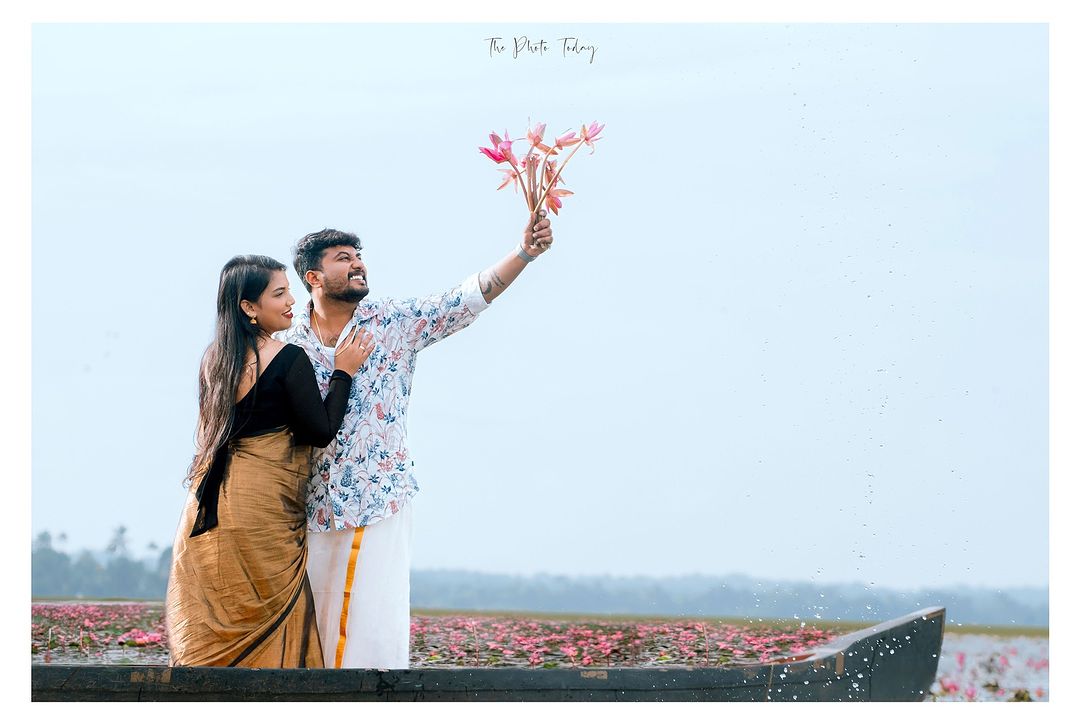 Enchanting Water Lily Pre-Wedding Shoot Suryakumar & Sharon's Love Story