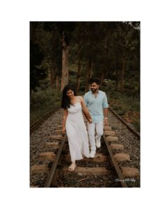 Romantic Pre-Wedding Photoshoot at Lovedale Hill Station, Ooty Capturing Love on the Rails