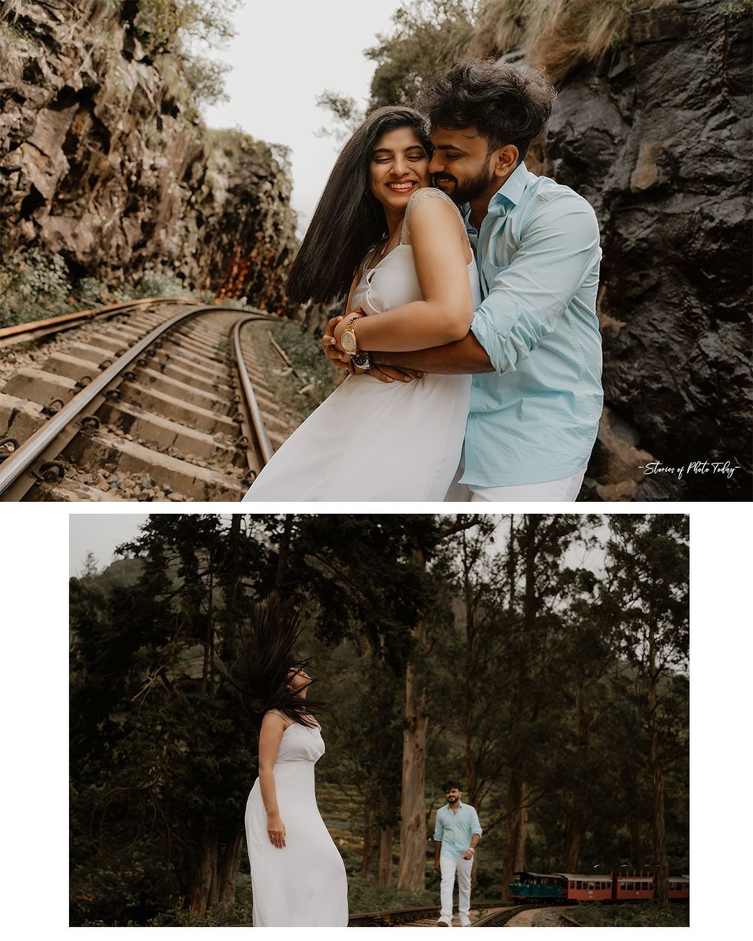 Romantic Pre-Wedding Photoshoot at Lovedale Hill Station, Ooty Capturing Love on the Rails