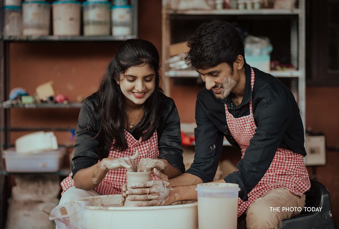 Capturing Love in Clay: Unique Couple Photoshoot in Kochi by Phototoday Photography