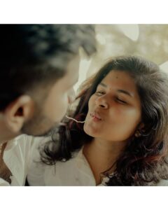 Crazy Cheesy Love: A Delectable Outdoor Couple Photoshoot in Coimbatore